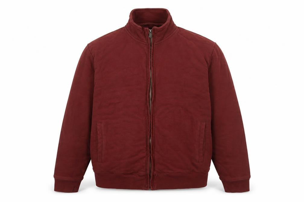 Marks and Spencer Men’s Red 2XL Full Zip Cotton Sweatshirt