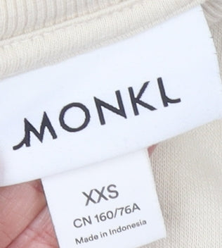Monki Womens Beige Graphic Hand Print Sweatshirt XXS