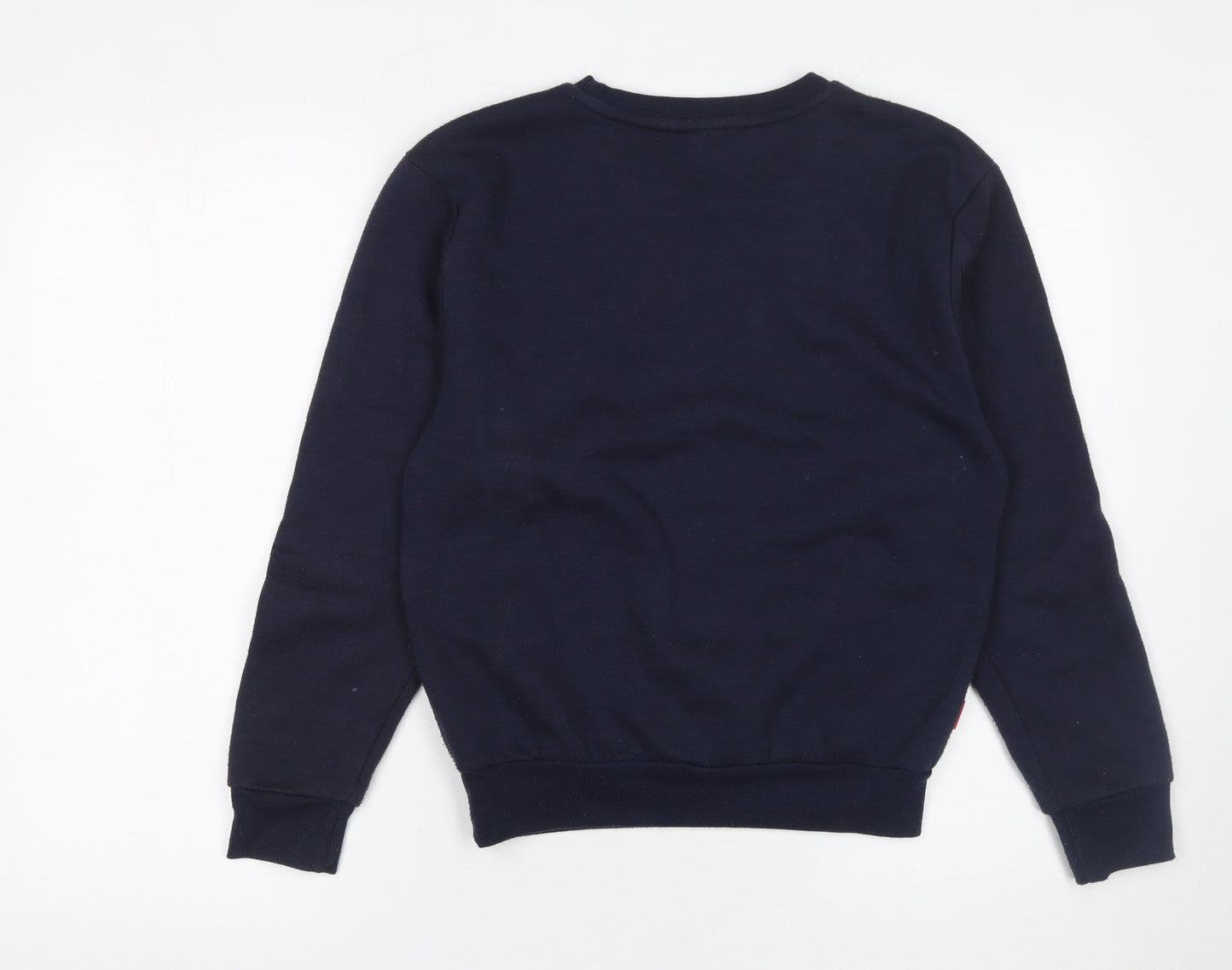 Slazenger Boys Navy Blue Sweatshirt 9-10 Years Crew Neck Cotton Blend