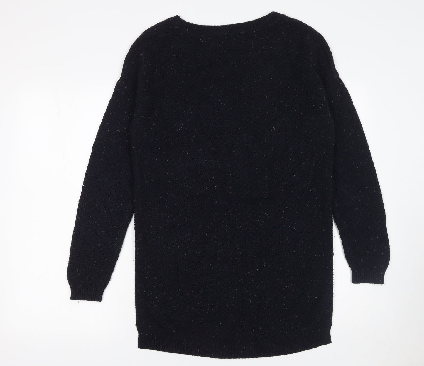 FatFace Womens Blue Crew Neck Long Sleeve Wool Blend Pullover Jumper Size 12