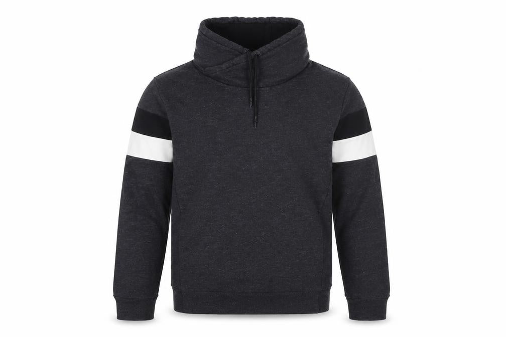 H&M Mens Black High Neck Pullover Sweatshirt Size S Regular Fit