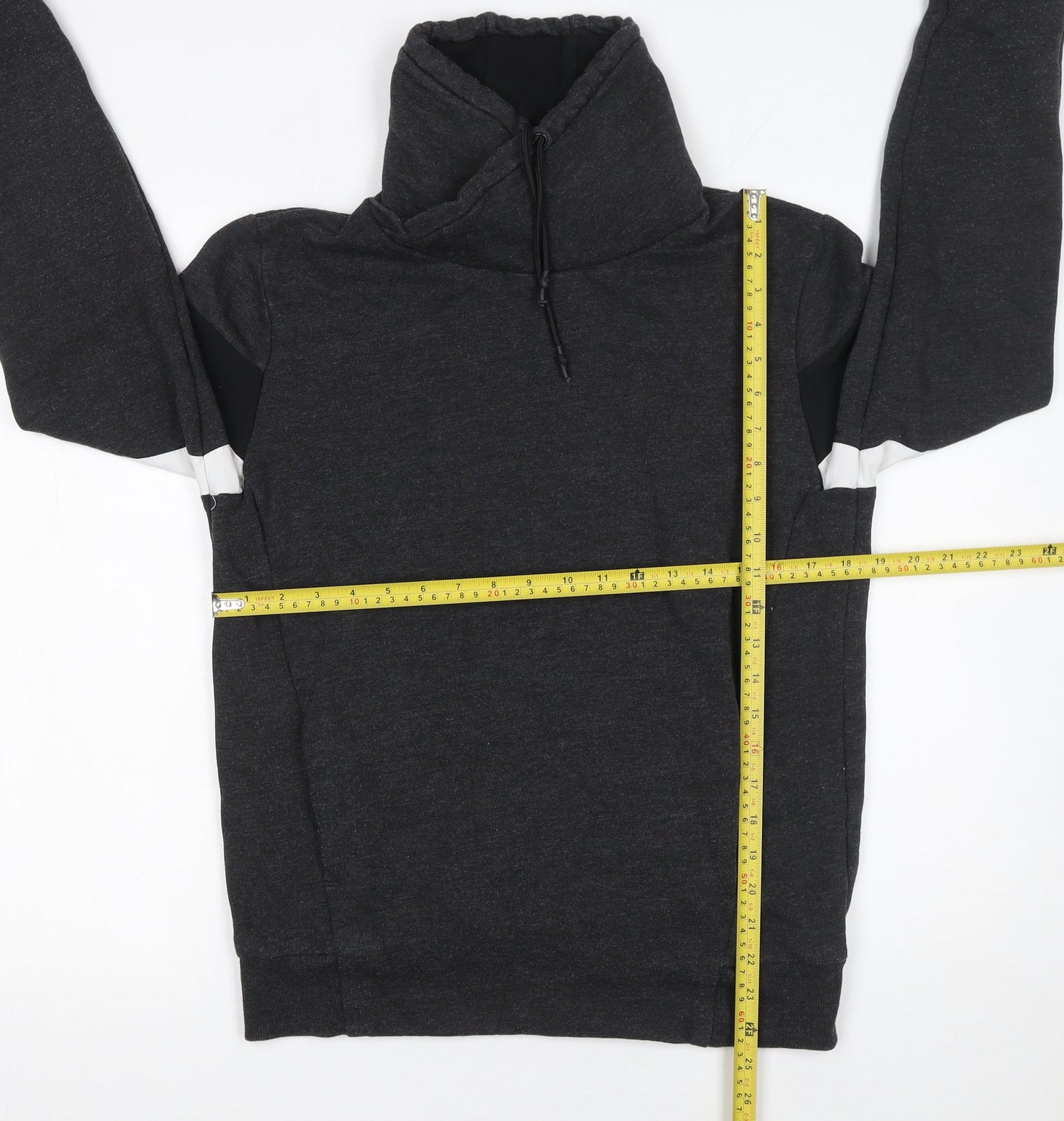 H&M Mens Black High Neck Pullover Sweatshirt Size S Regular Fit