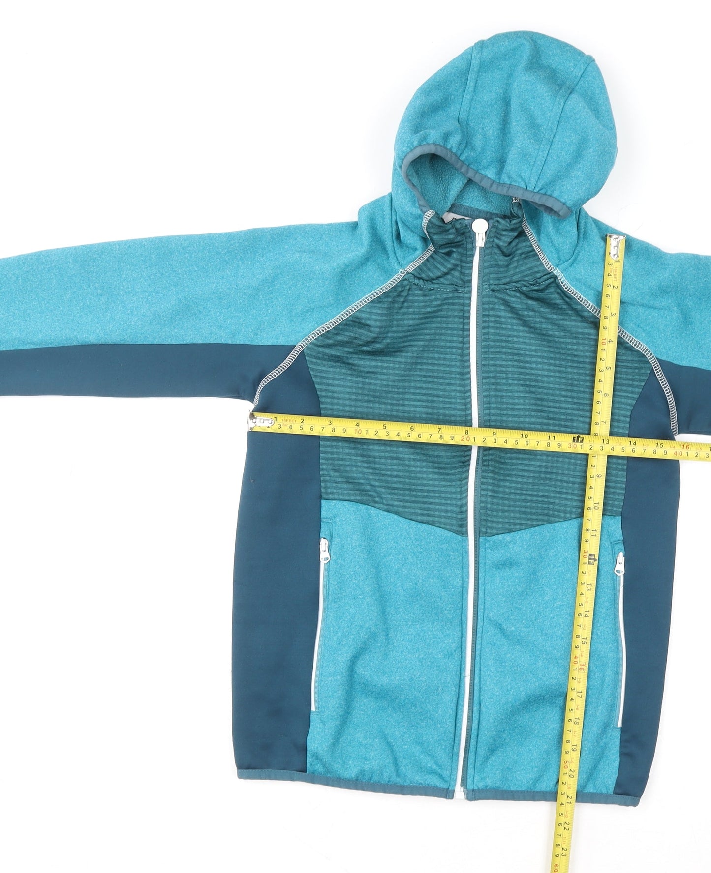 Regatta Girls Blue Full Zip Fleece Hoodie 14 Years Outdoor Activewear