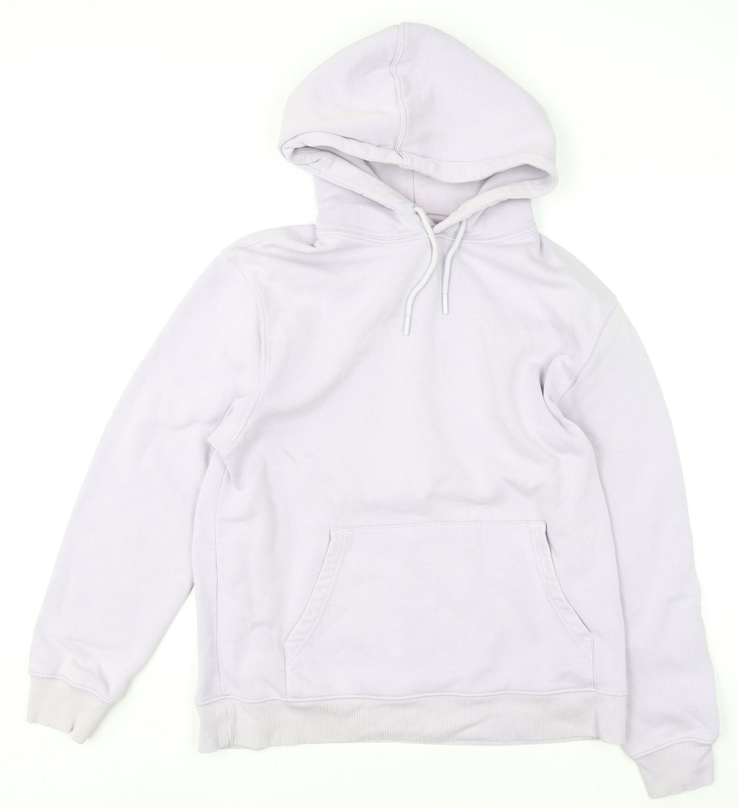 Topman Unisex Adults Lilac Pullover Hoodie M Cotton Blend