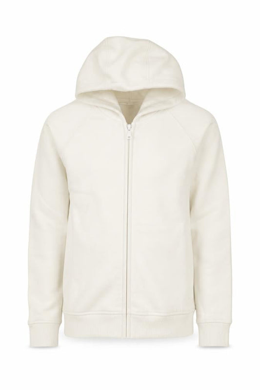 NEXT Girls Ivory Full Zip Hoodie 9 Years Cotton Blend Casual Sweatshirt