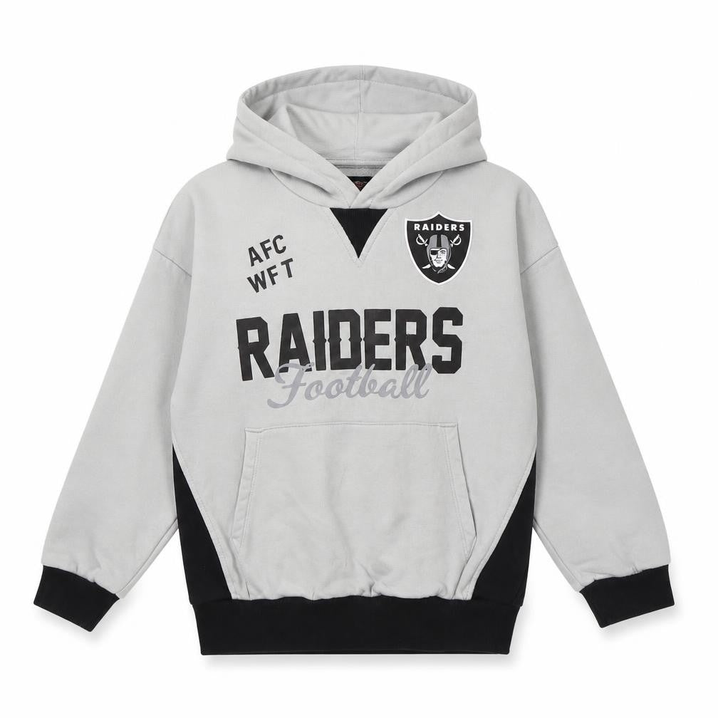 Marks and Spencer Boys Grey Raiders Pullover Hoodie 7-8 Years Cotton Blend