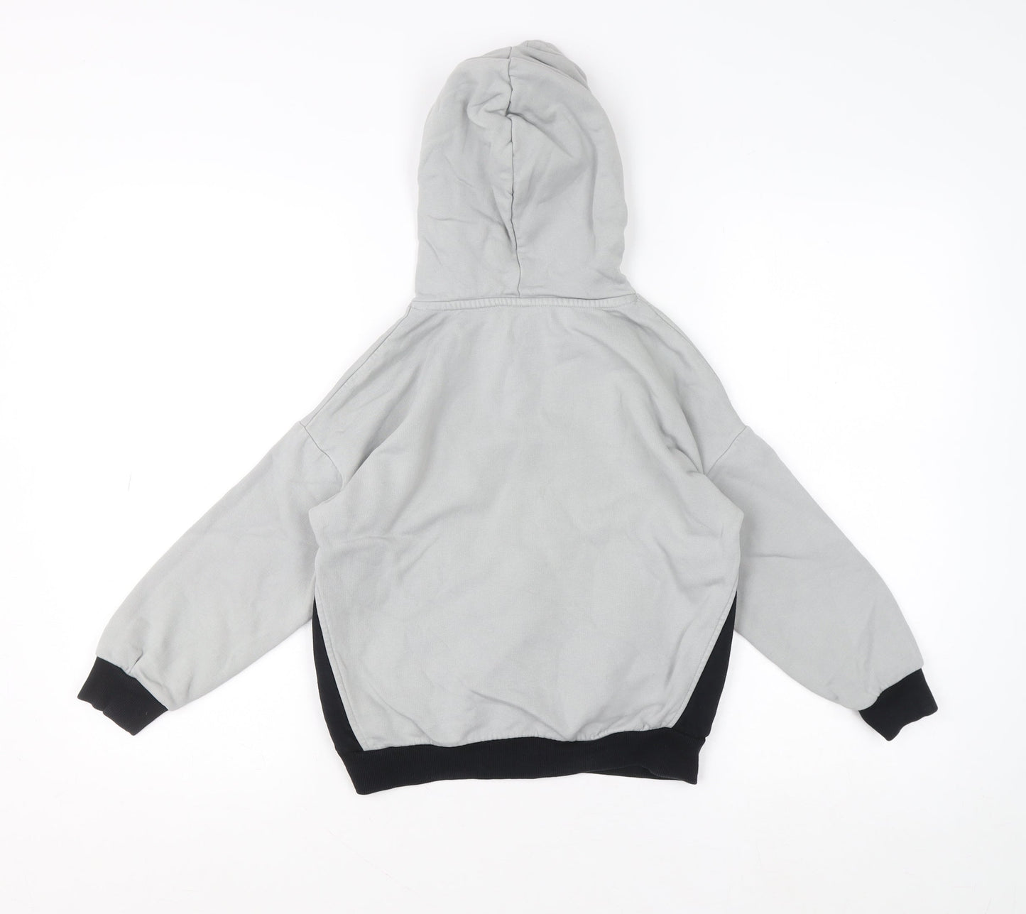 Marks and Spencer Boys Grey Raiders Pullover Hoodie 7-8 Years Cotton Blend