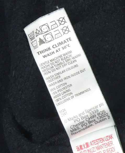 Marks and Spencer Boys Black Among Us Pullover Hoodie 7-8 Years