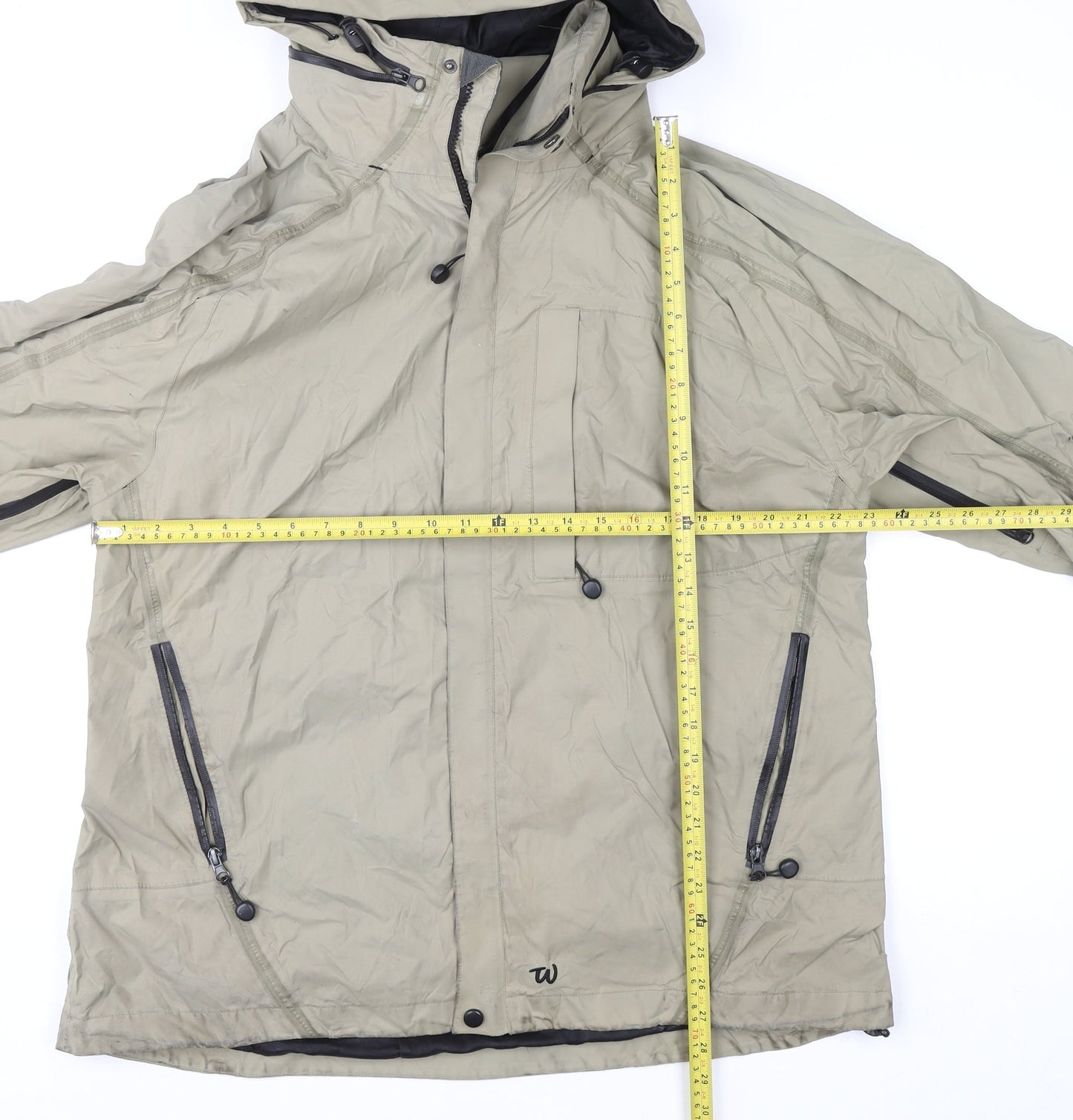Wäfo Men's Beige Waterproof Hiking Parka Jacket 2XL Hooded Windproof