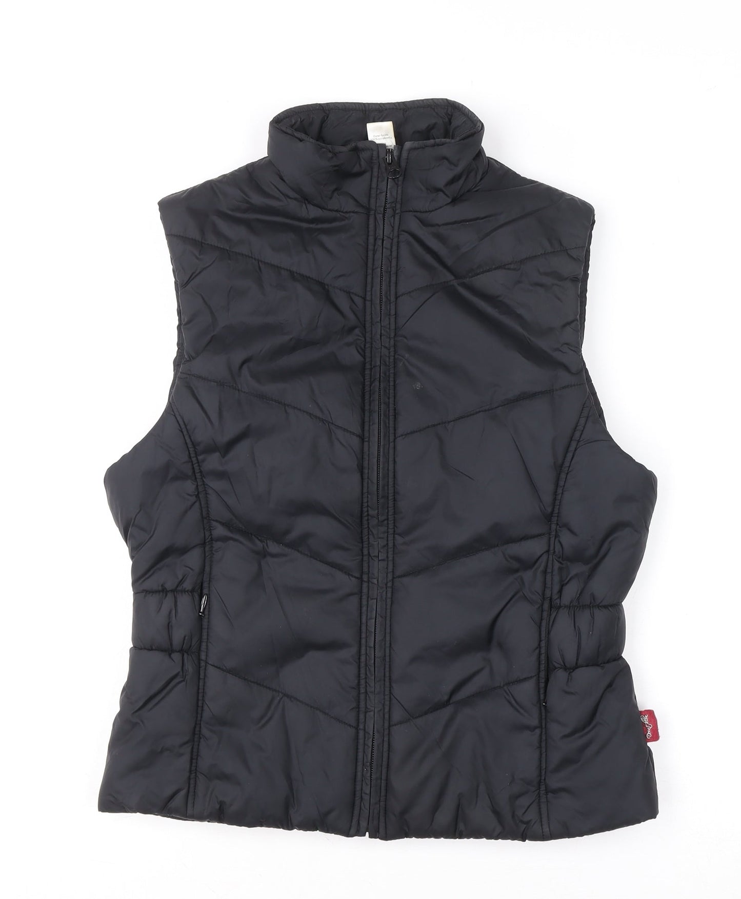 Decathlon Women's Black Puffer Waistcoat Gilet Size 8
