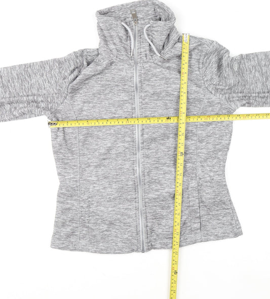 Regatta Great Outdoors Women Grey Full Zip Hoodie UK 10 Polyester Fleece