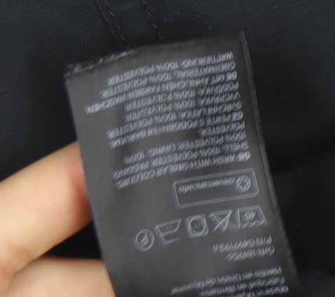 H&M Boys Black Mid-Length Puffer Jacket Coat 6 Years Winter Lined