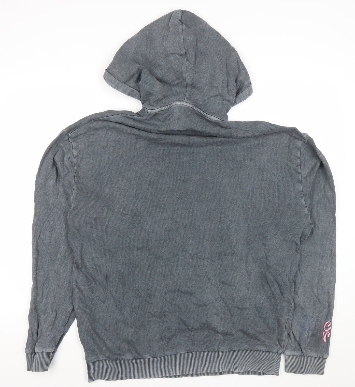 Crooked Tongues Women's Grey Pullover Hoodie Size M 100% Cotton