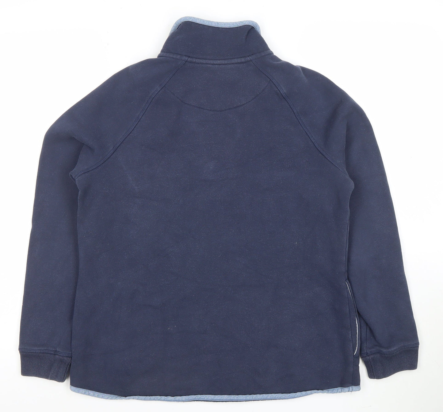 Crew Clothing Company Women's Navy Half Zip Sweatshirt Size 12 Cotton Blend