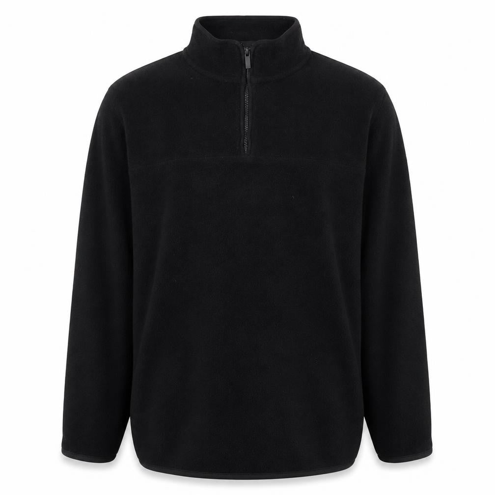 ONLY & SONS Men Black L Fleece 1/2 Zip Pullover Sweatshirt