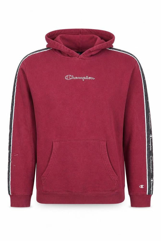 Champion Men’s Red Pullover Hoodie Medium Logo Graphic Fleece