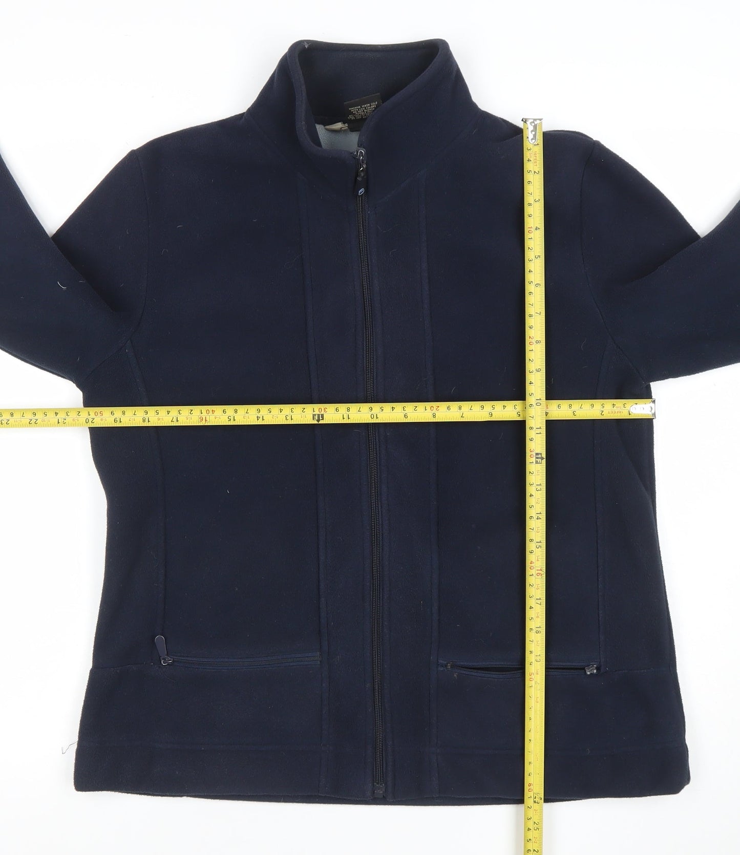 B.C. Clothing Women's Blue Fleece Full Zip Jacket Size L