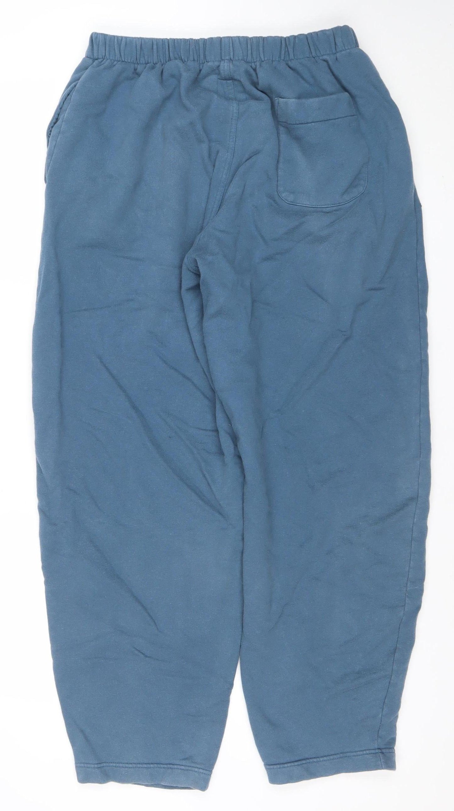 Nike Air Men's Blue Terry Sweatpants M Elastic Waist Vintage Style