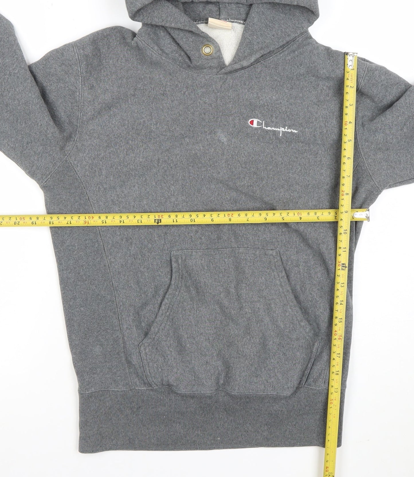 Champion Men's Grey Reverse Weave Pullover Hoodie Size S
