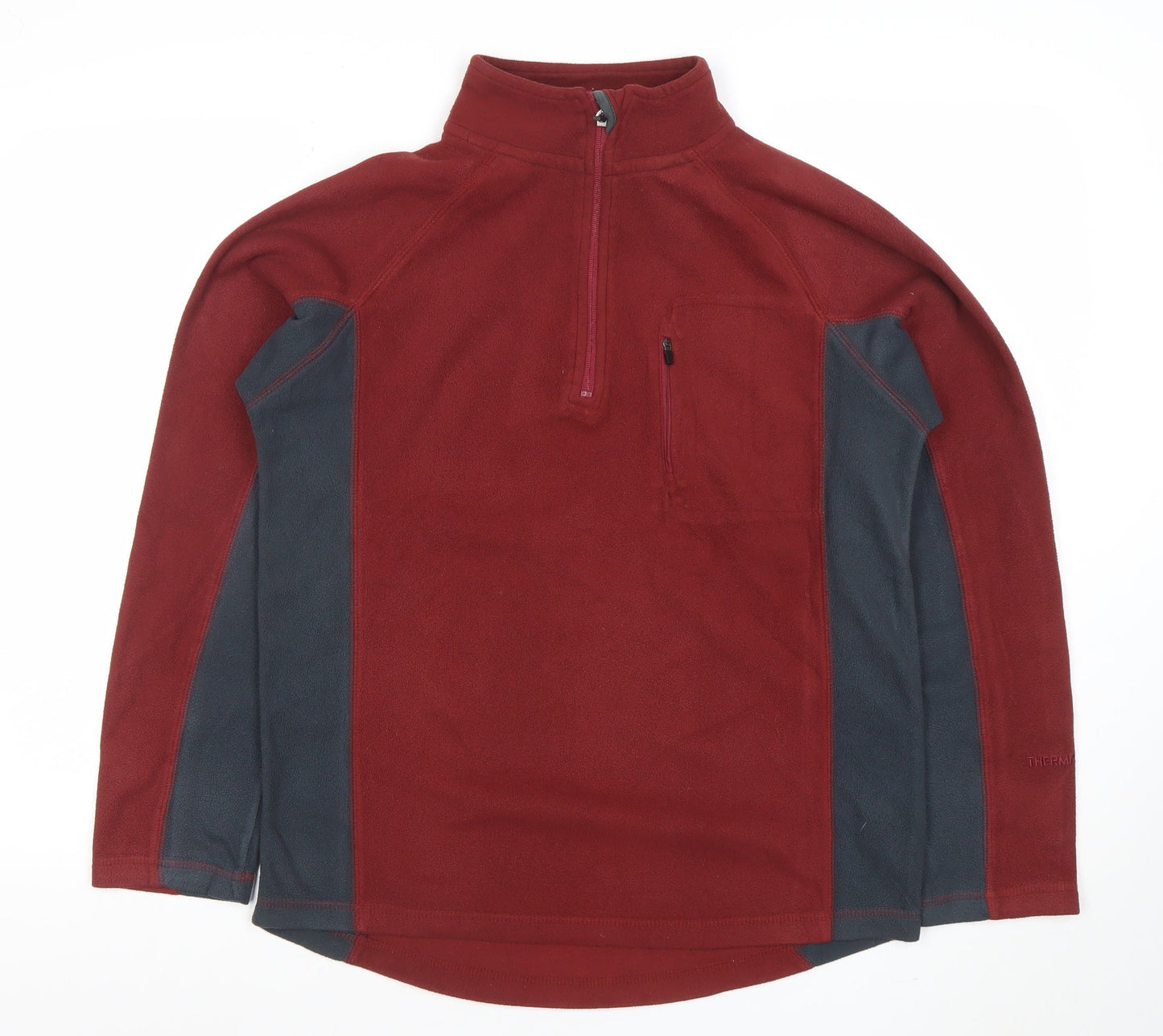 Peter Storm Mens Red XS Thermal Fleece 1/4 Zip Pullover Sweatshirt