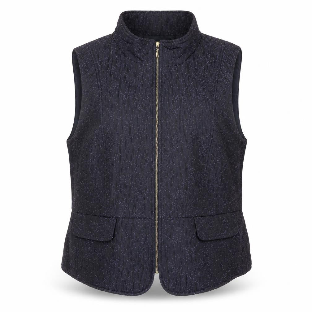 Simonton Says Women Black 2XL Lined Zip Waistcoat