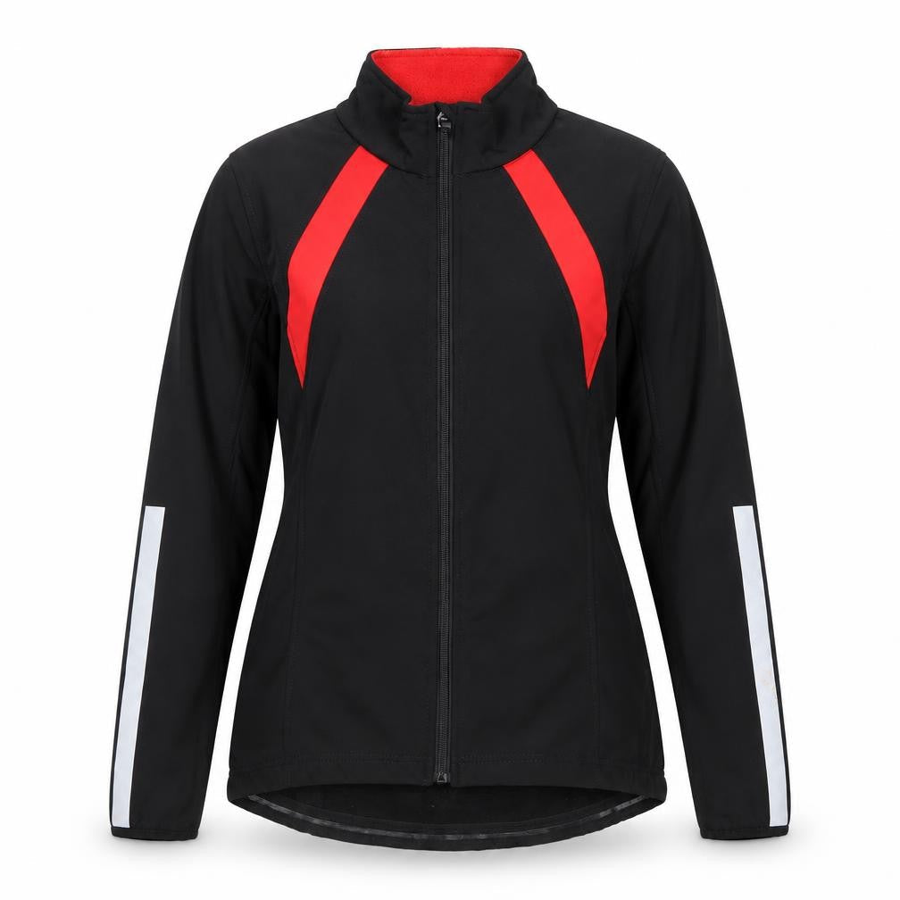 Crane Women's Black Softshell Reflective Sports Jacket Size 10