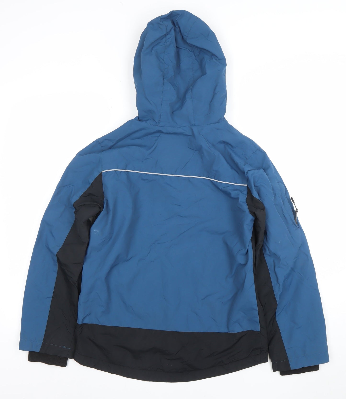 Marks and Spencer Boys Blue Hooded Puffer Jacket 11-12 Years Water Resistant