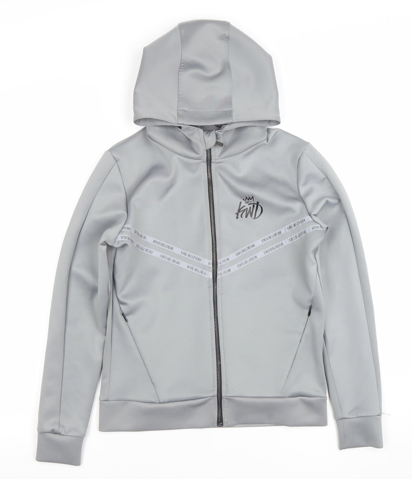 Kings Will Dream Boys Grey Full Zip Hoodie 10-11 Years