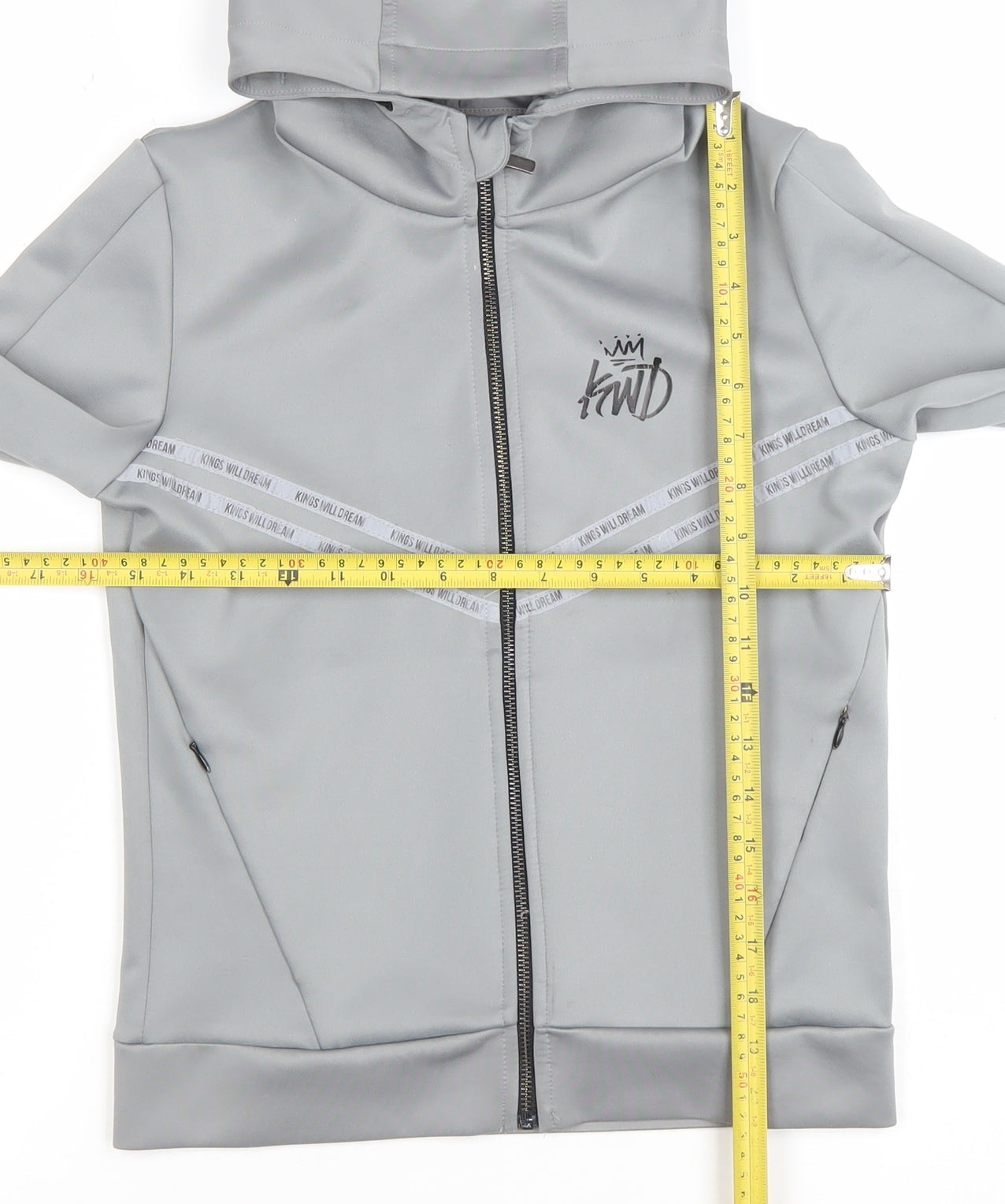 Kings Will Dream Boys Grey Full Zip Hoodie 10-11 Years