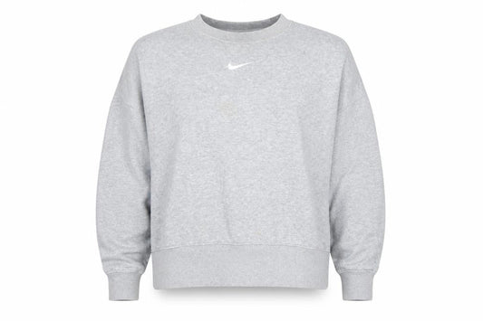 Nike Women Grey L Oversized Crew Neck Pullover Sweatshirt