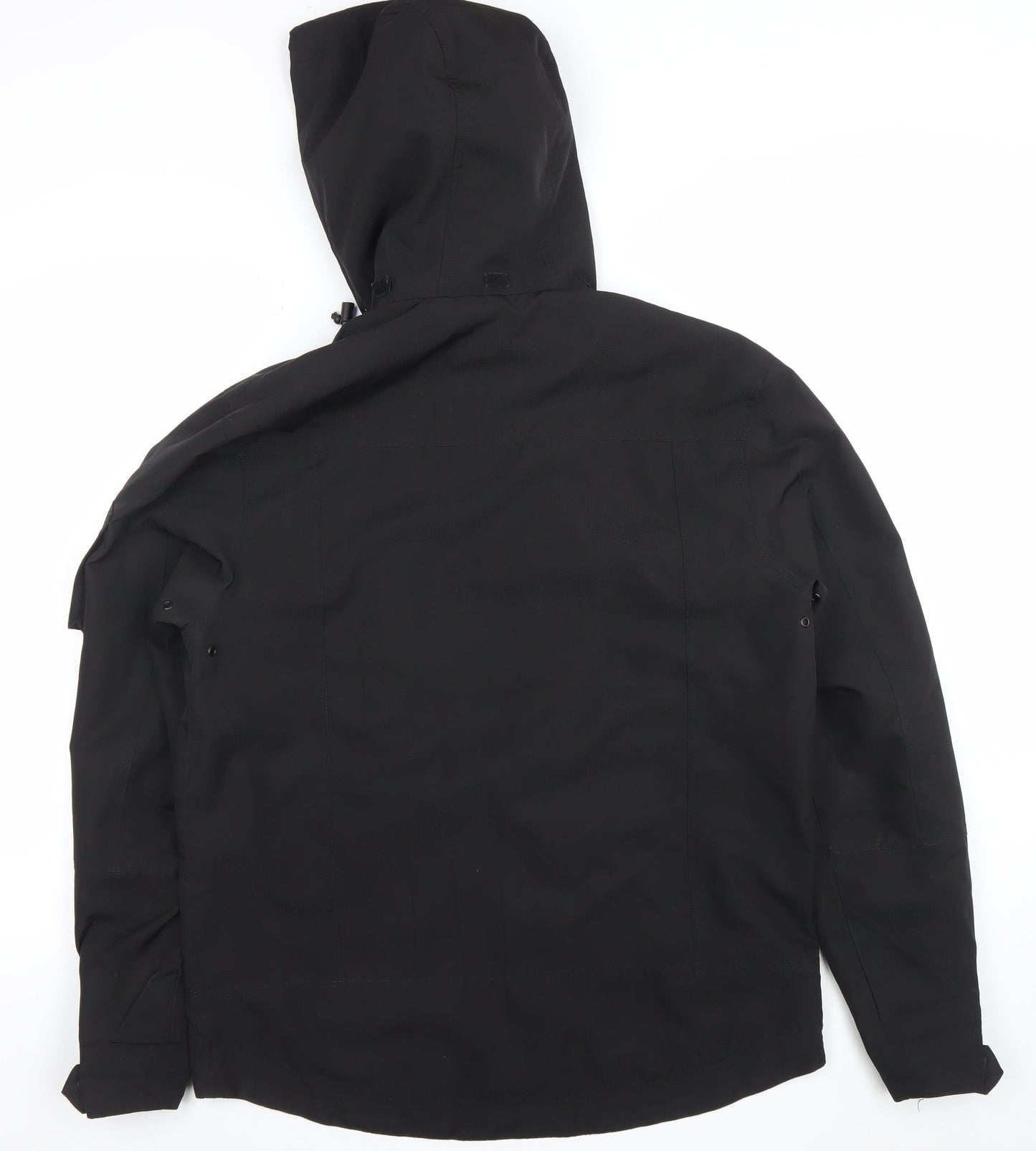 F&F Men's Black Hooded Parka Jacket Size S Regular Fit