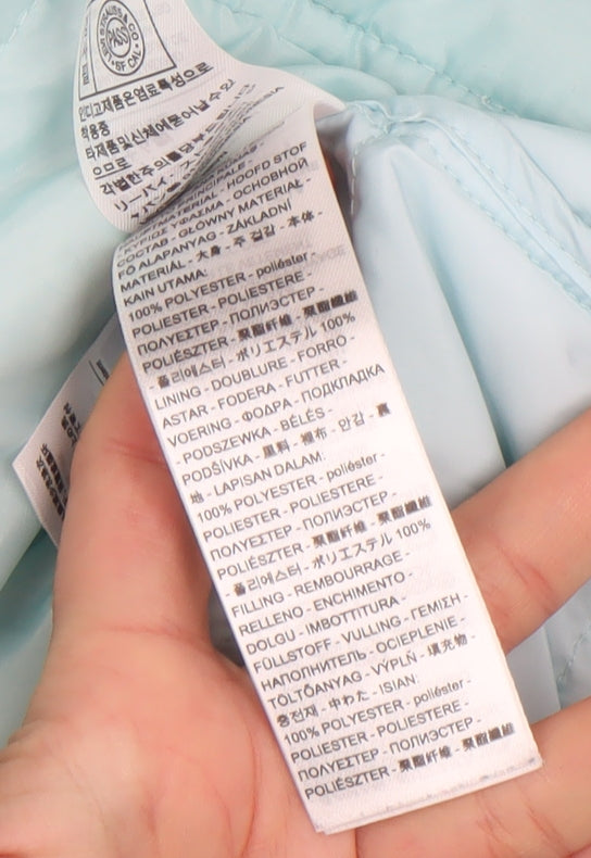 Levi's Women's Blue Hooded Puffer Jacket Size S Winter Zip Coat