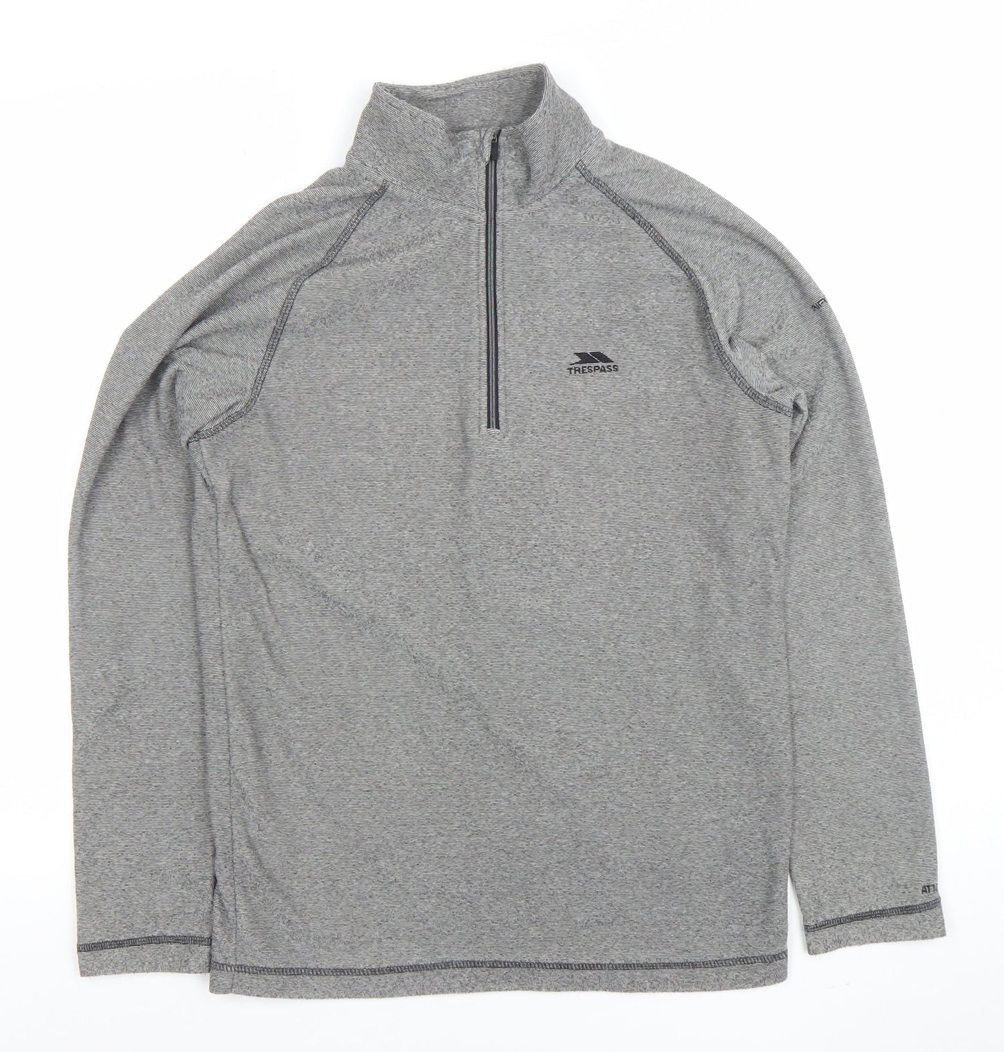 Trespass Men's Grey 1/2 Zip High Neck Lightweight Sweatshirt Size S