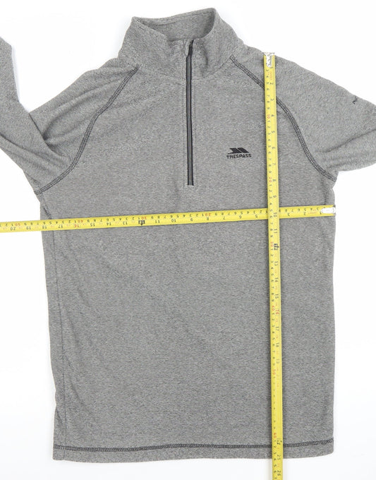 Trespass Men's Grey 1/2 Zip High Neck Lightweight Sweatshirt Size S