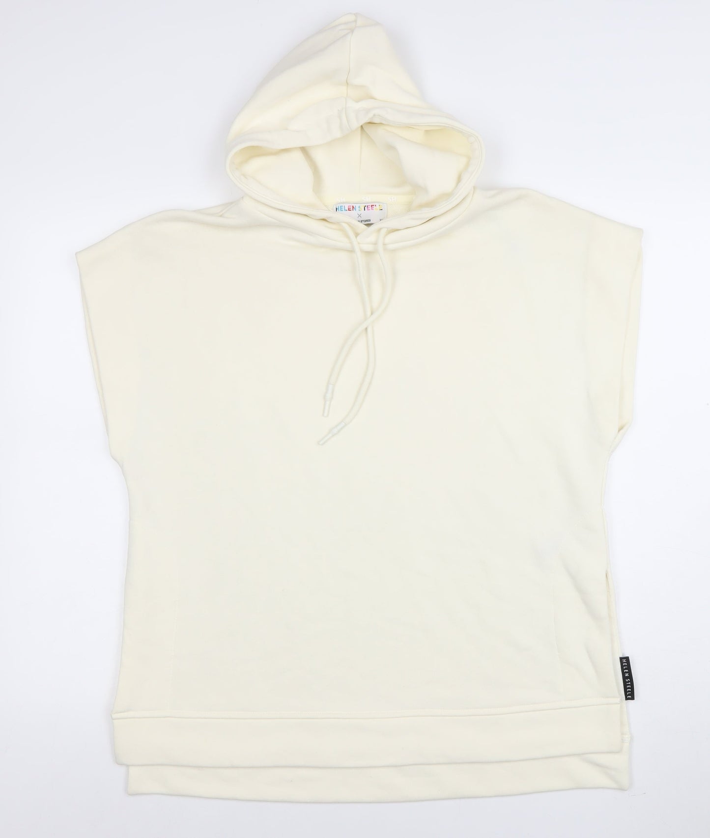 Helen Steele x Dunnes Stores Women Ivory Sleeveless Hoodie XS Cotton Blend
