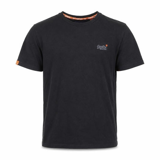 Superdry Men's Black Orange Label Crew Neck Slim Fit T-Shirt Size S