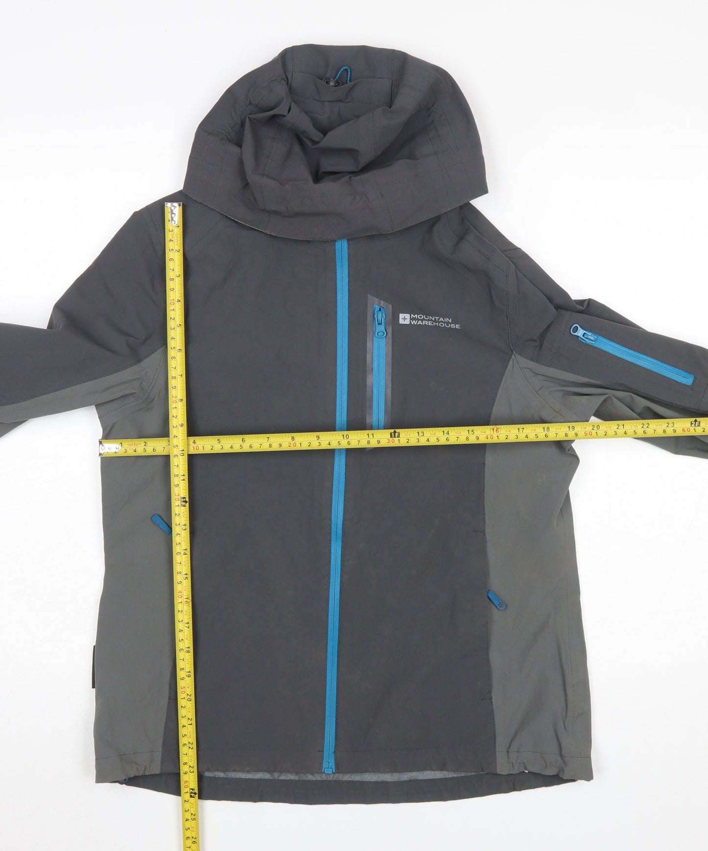 Mountain Warehouse Womens Grey Waterproof Hooded Rain Jacket UK 12