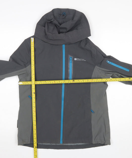 Mountain Warehouse Womens Grey Waterproof Hooded Rain Jacket UK 12