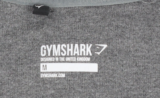 Gymshark Women Grey Pink 1/4 Zip Pullover Sweatshirt M