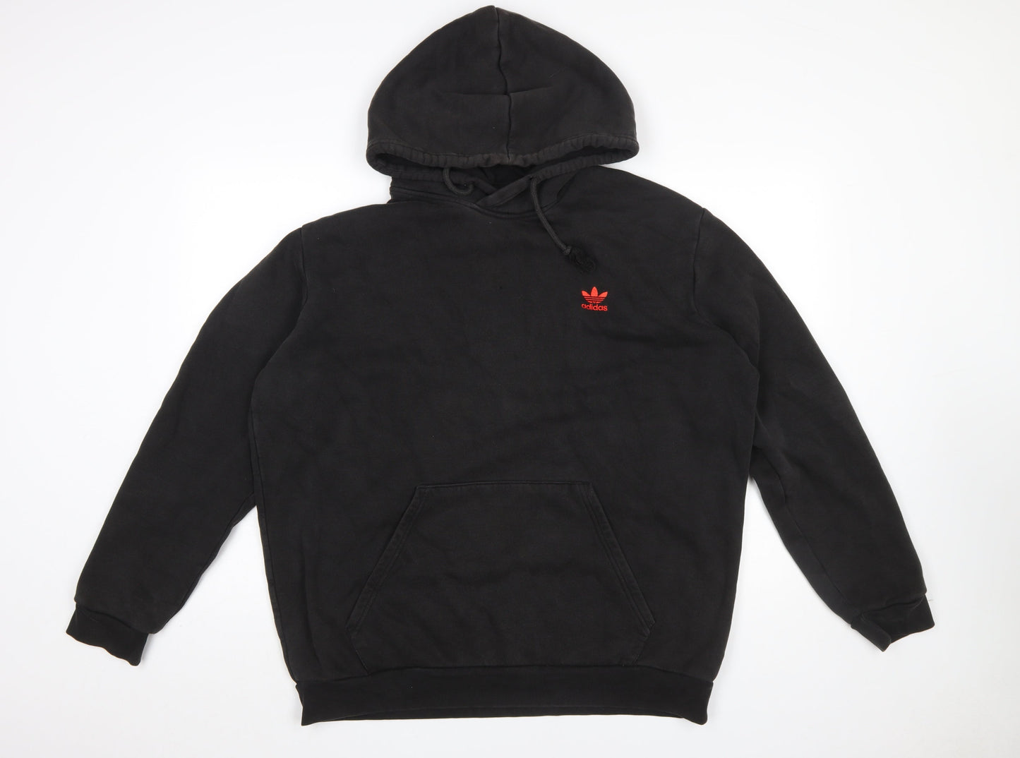 Adidas Womens Black XL Pullover Hoodie Cotton Blend Casual