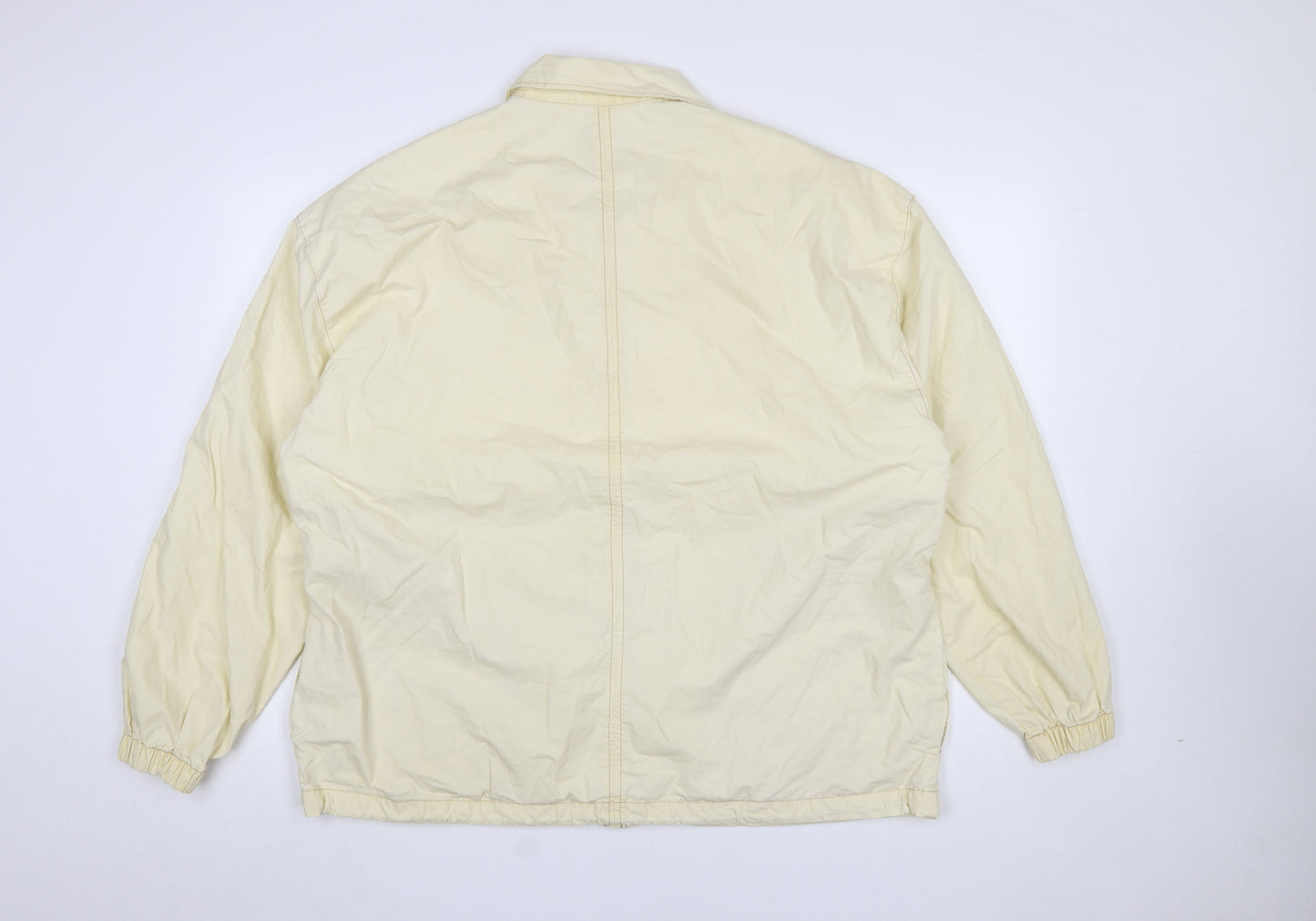 Zara Men's Ivory Cotton Lightweight Zip Jacket L