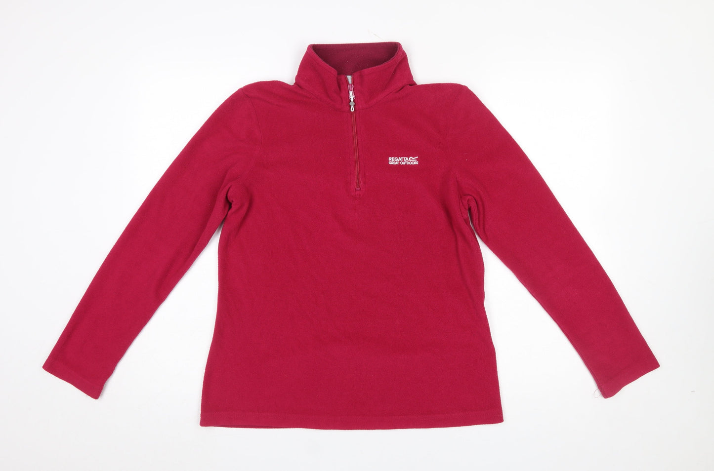 Regatta Women Red 1/2 Zip Fleece Sweatshirt UK 10