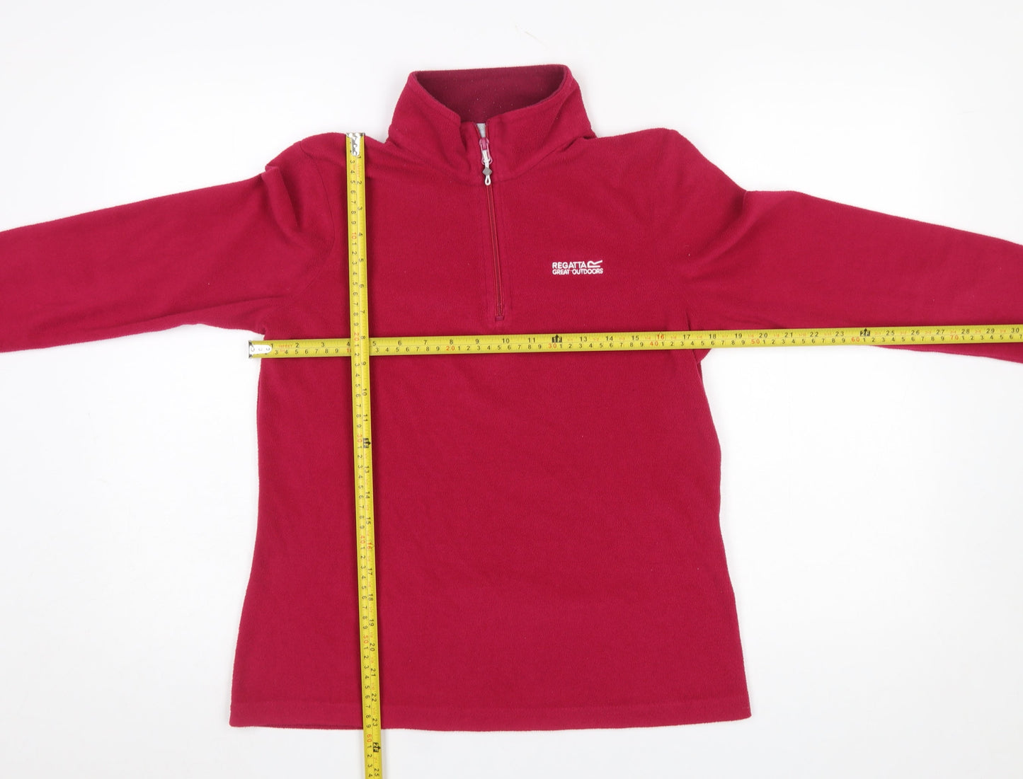 Regatta Women Red 1/2 Zip Fleece Sweatshirt UK 10
