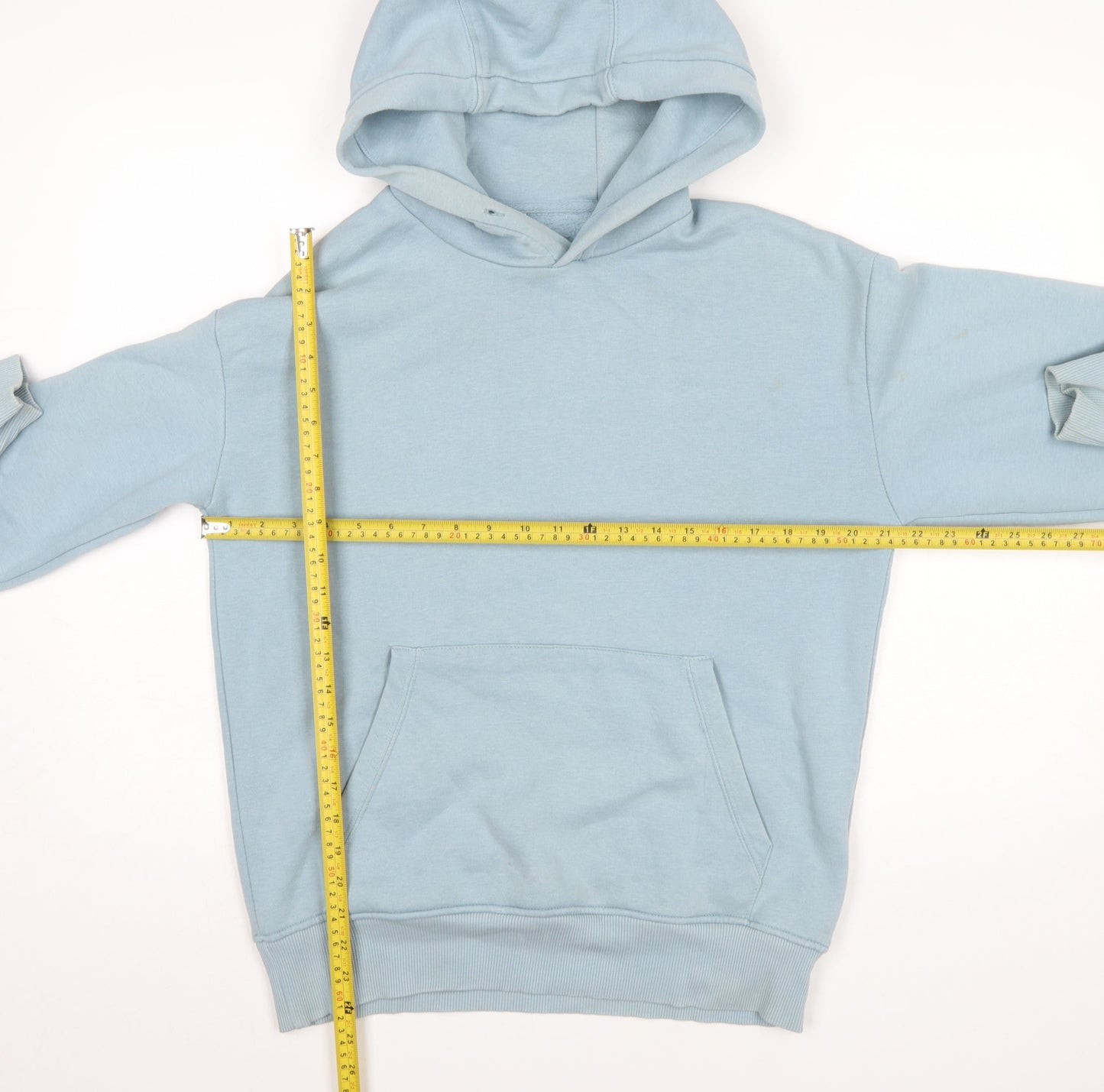 Zara Women Blue Pullover Hoodie Small Cotton Blend Casual