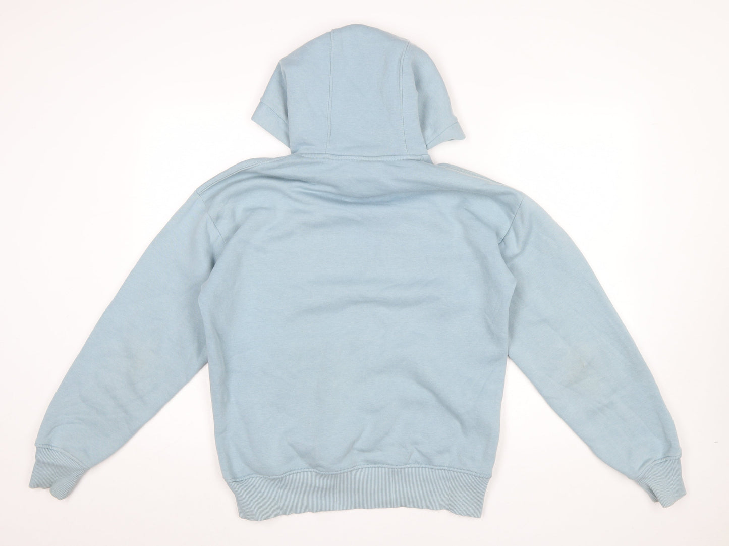 Zara Women Blue Pullover Hoodie Small Cotton Blend Casual