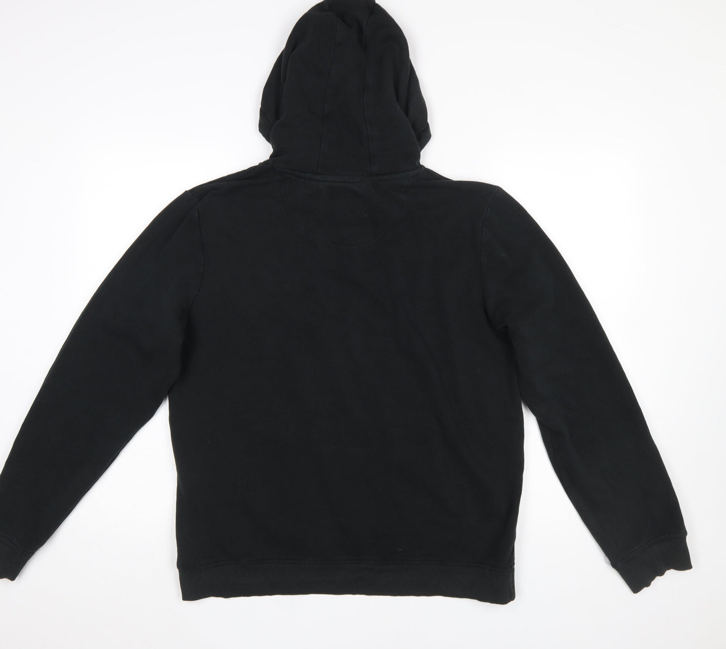 Brave Soul Men’s Black Pullover Hoodie Size L Long Sleeve Cotton Blend
