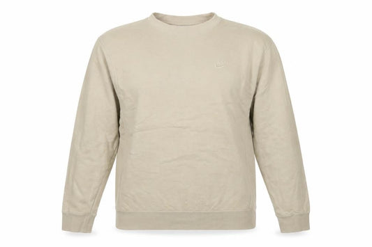 Nike Men's Beige Small Crew Neck Pullover Sweatshirt