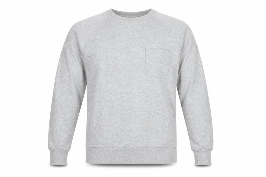 Criminal Mens Grey Crew Neck Sweatshirt M Regular Fit Cotton Blend