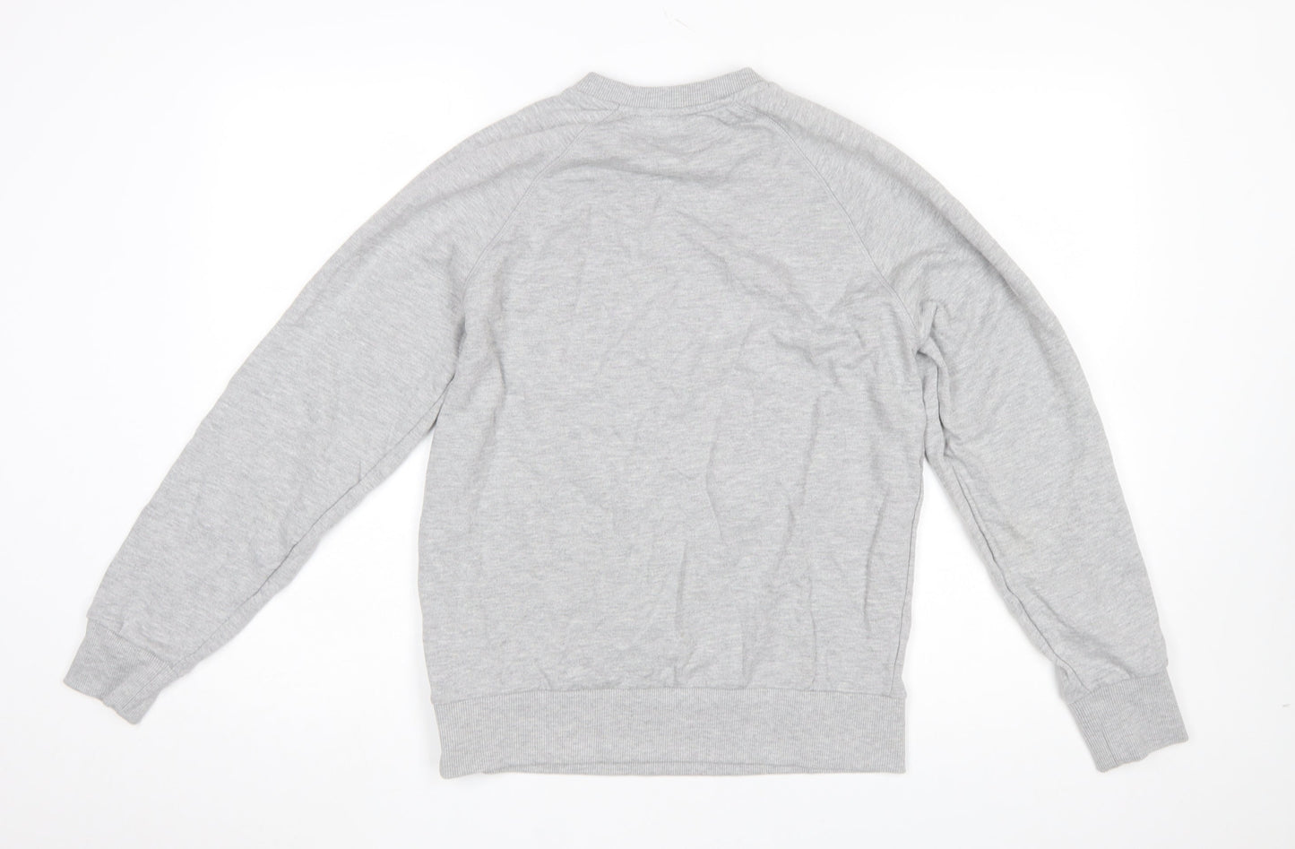 Criminal Mens Grey Crew Neck Sweatshirt M Regular Fit Cotton Blend
