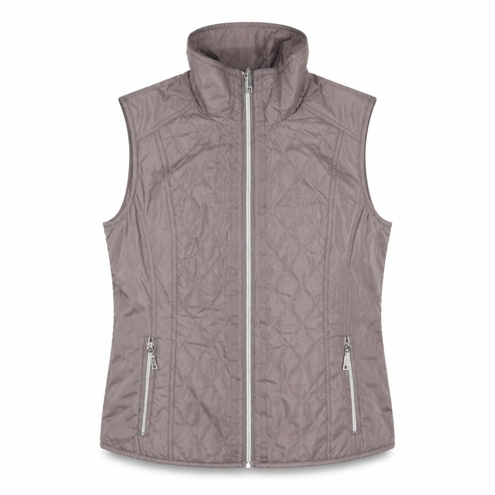 Rabe Womens Grey Quilted Lightweight Zip Waistcoat Size 12
